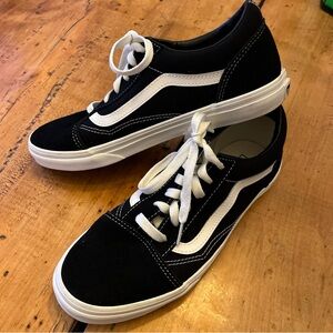 VANS Vault OG Style LX Mens 7 Black Marshmallow Old Skool Sneakers Lace 2019